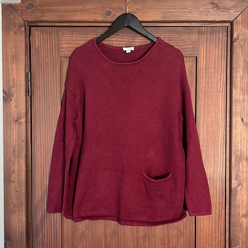 Pure Jill J. Jill Burgundy Sweater Tunic size M